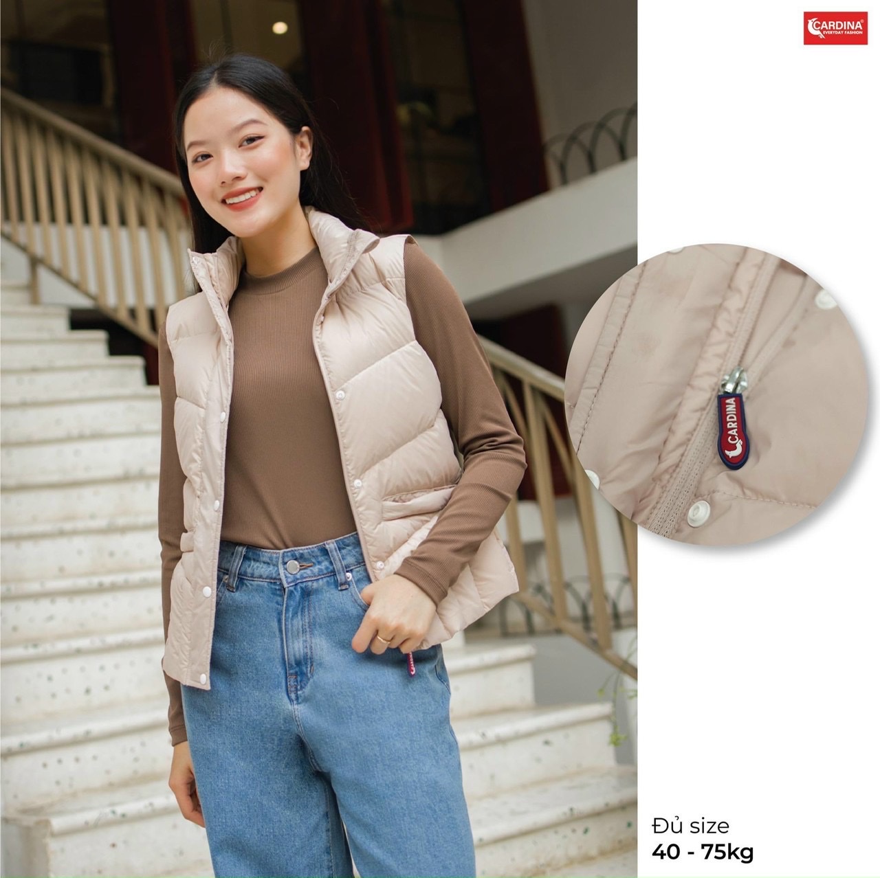 ÁO GILE LÔNG VŨ CAO CẤP CARDINA. MÃ 3PF02