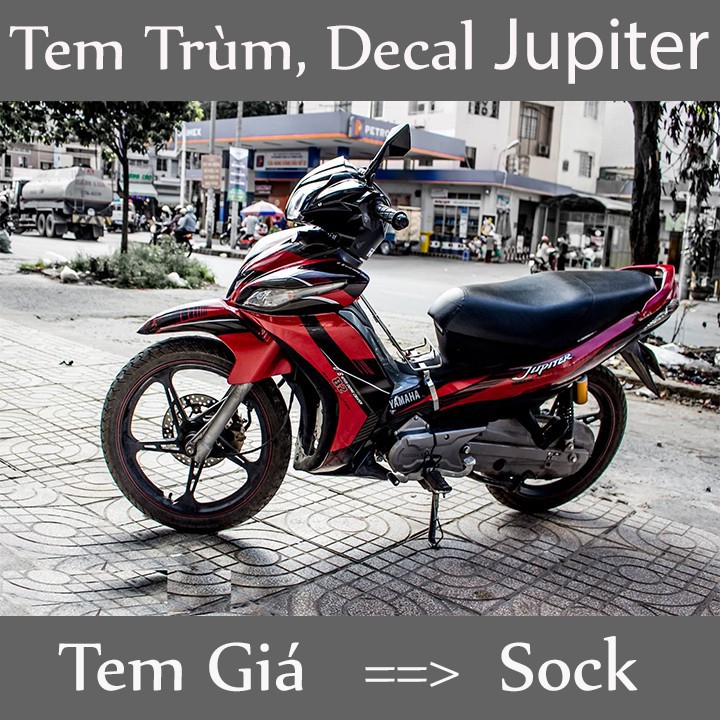 Tem trùm xe jupiter đỏ đen - Độ dán team trùm decal xe máy jupiter đỏ đen - Team trùm decal xe máy jupiter rẻ đẹp và chất