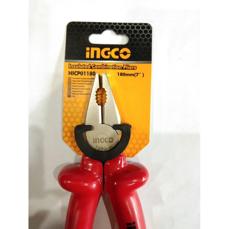 7inch Kìm răng cách điện INGCO HICP01180