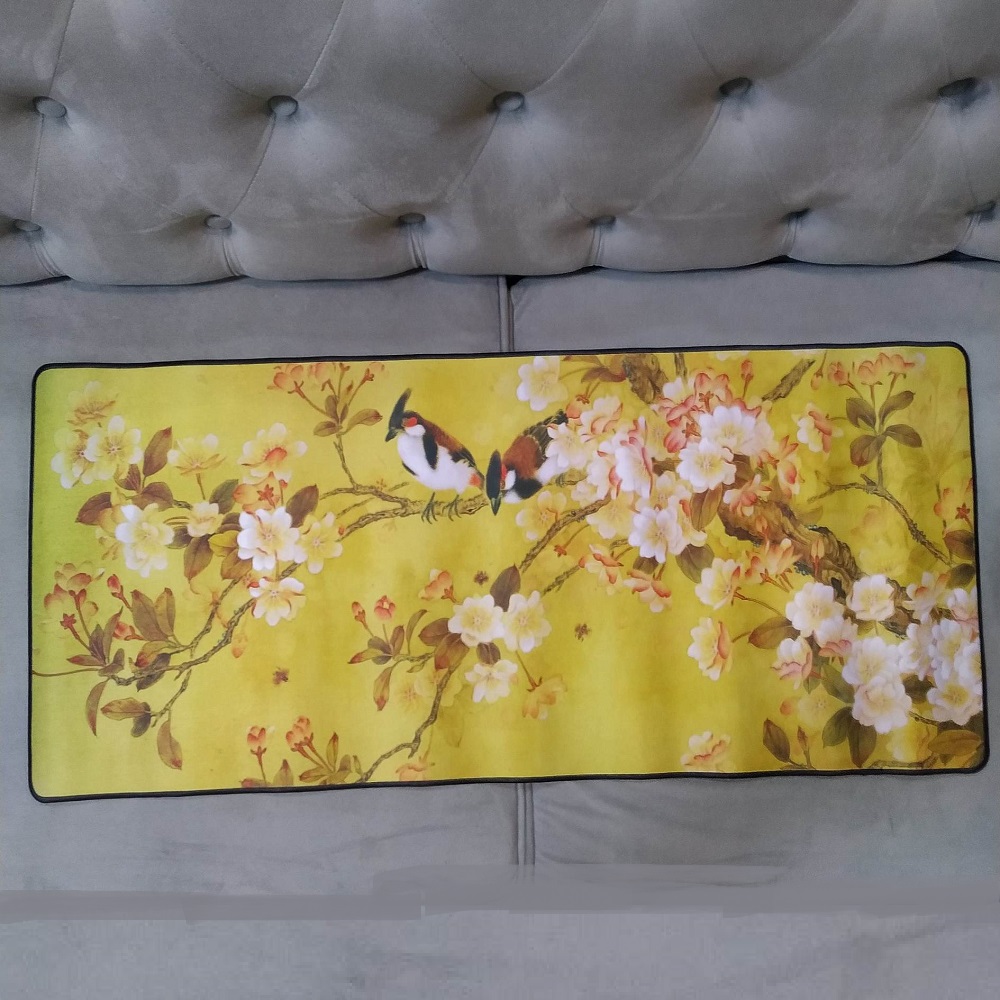 SALE - A3 - Tấm Lót Bàn Làm Việc [ HOA MAI VÀNG ] Kích Cỡ Lớn 90x40cm dày dặn 3mm Chống Nước, Chống Trầy, Di Chuột Dễ Dàng chuyên game chống trơn trượt siêu bền siêu rẻ