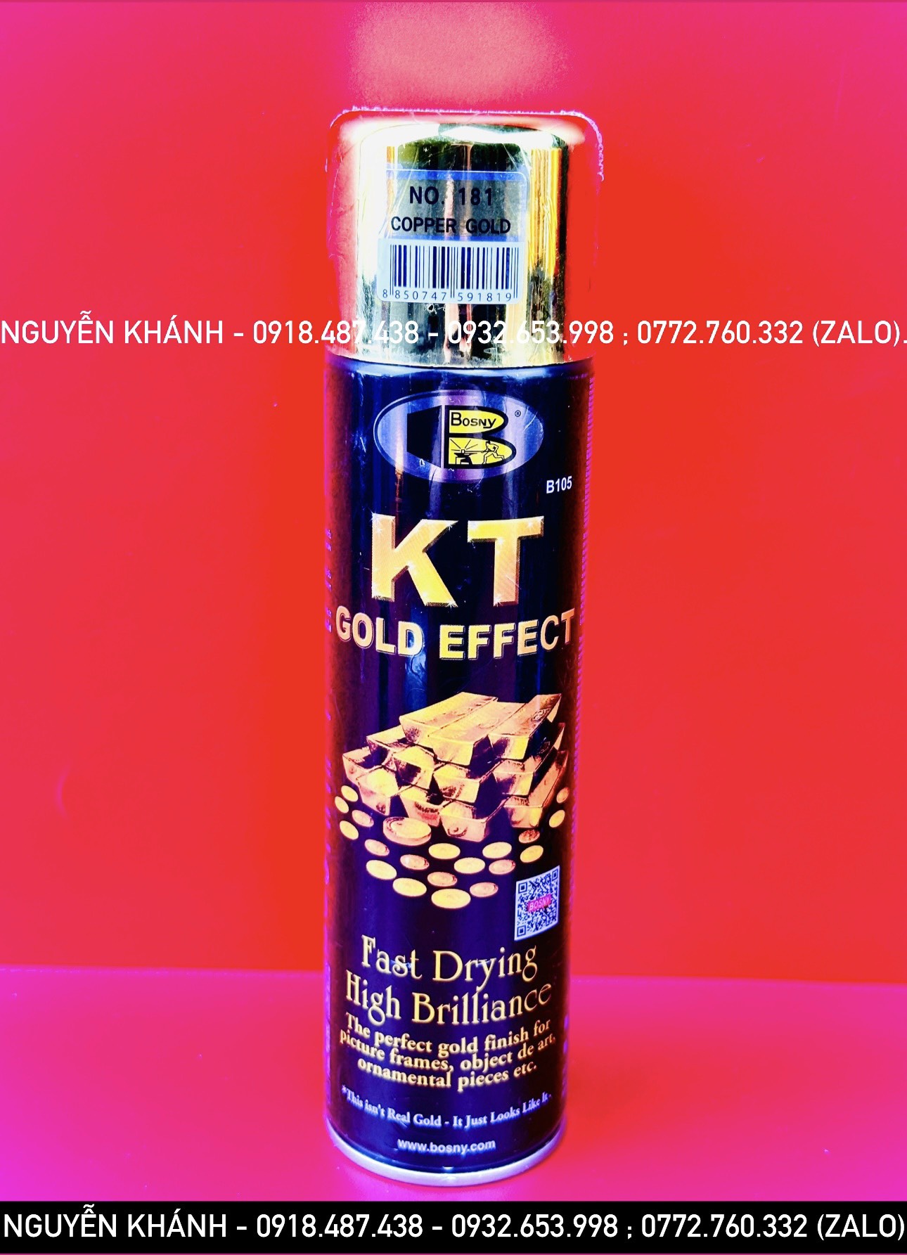 Sơn xịt giả vàng Copper Gold Bosny (181)
