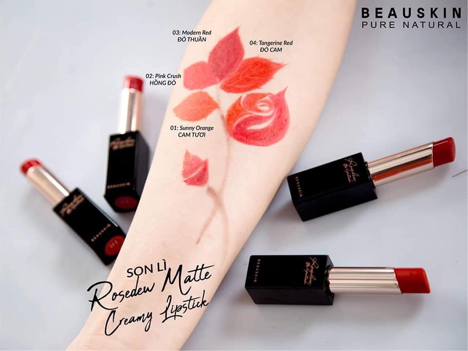 Son lì Beauskin Rosedew Matte Creamy Hàn Quốc [Chọn Màu]