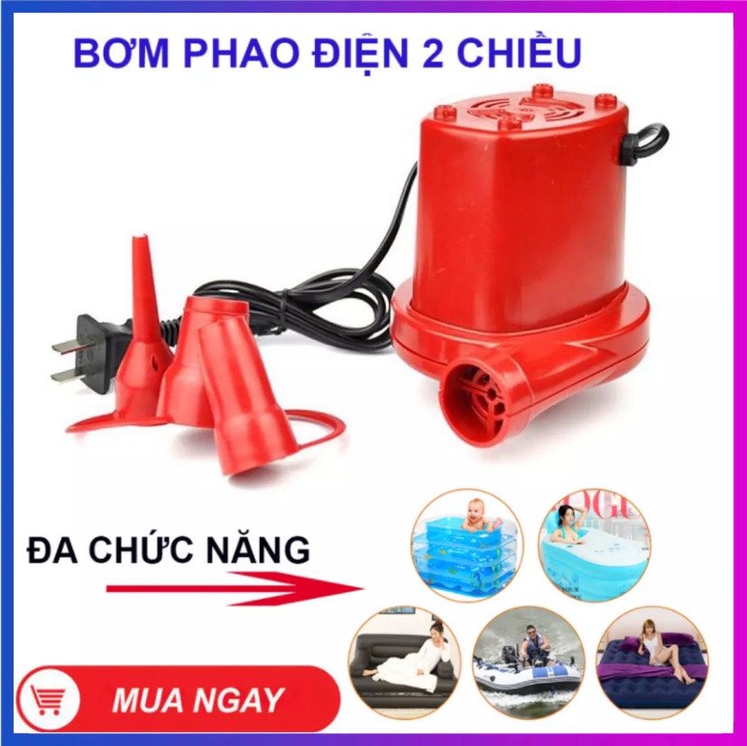 Bơm điện 2 chiều thổi hơi, hút chân không wenbo - máy bơm hút điện đa năng - bơm phao bơi, nhà hơi, nệm hơi, bể bơi phao.
