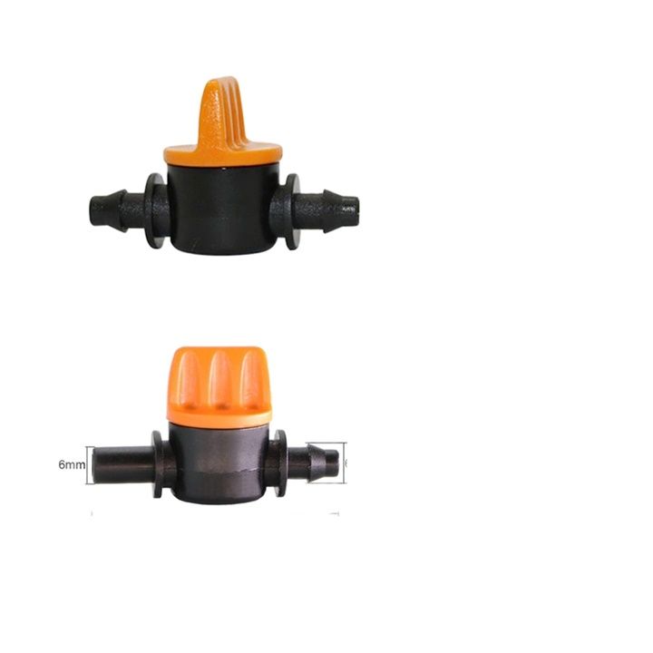 20 cái - Van sino 6mm, khởi thủy, van khóa ống 6mm dùng cho Hệ thống phun mưa, nhỏ giọt, nối ống 6mm/8mm
