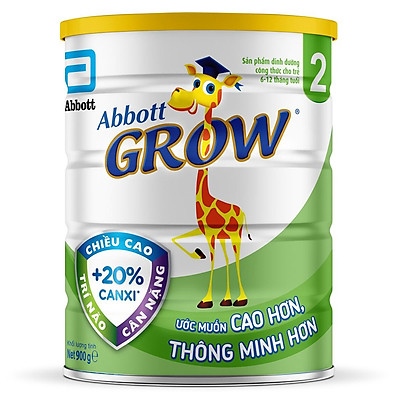 Sữa bột Abbott Grow 2 900g (bé 6-12 tháng tuổi) - HSD luôn mới