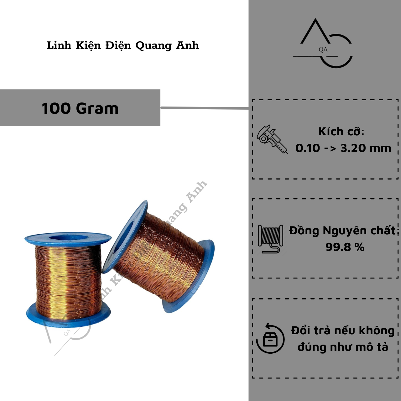 Dây Đồng Quấn Biến Áp (0.10 - 3.20mm) 100 Gram Dây Đồng Uốn Cây Cảnh Quấn Motor Cách Điện Handmade Làm Cây Bonsai