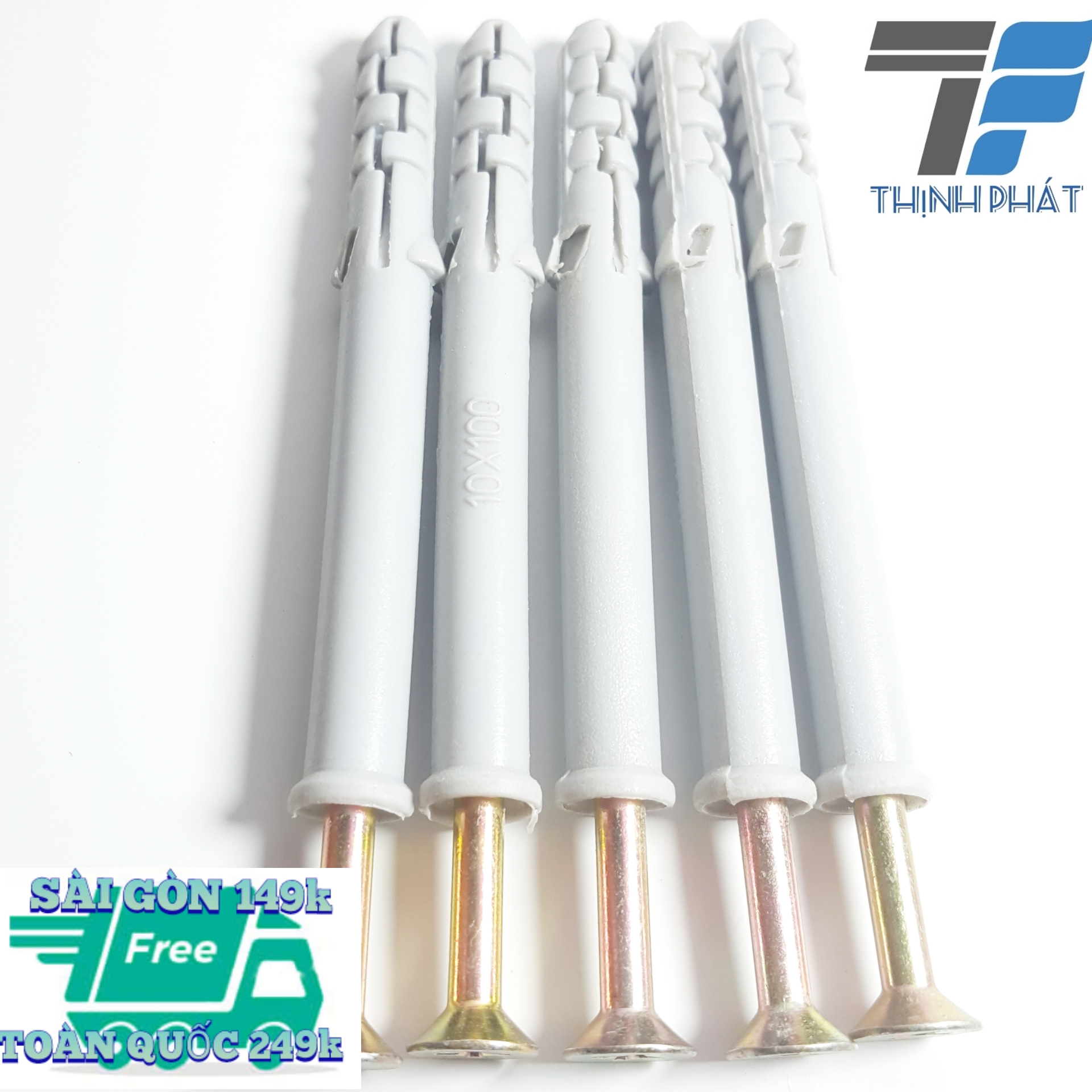 30 con Tắc kê nhựa 10 * 100mm [ dùng lắp khung bao các loai cửa ...]