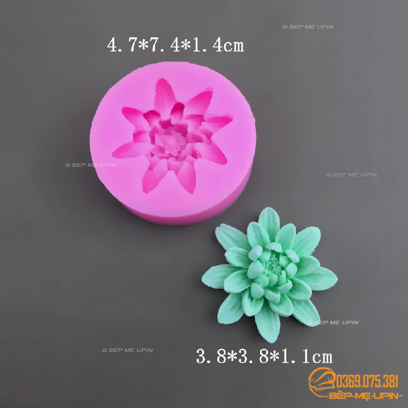 Khuôn silicon hoa sen hoa súng nhỏ
