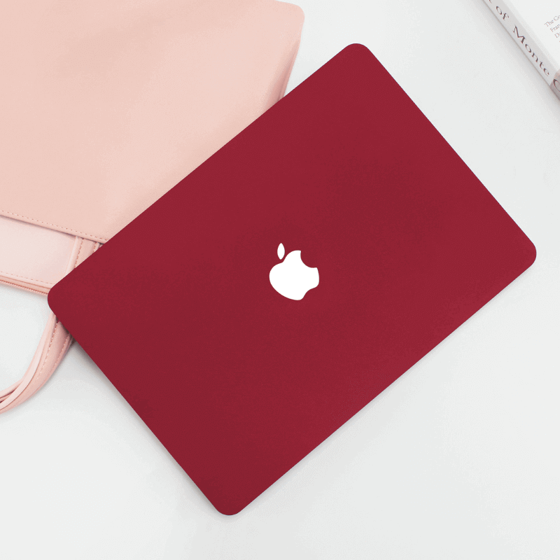 Case ,Ốp Macbook Màu Đỏ booc đô Đủ Dòng (Tặng Kèm Nút Chống Bụi )