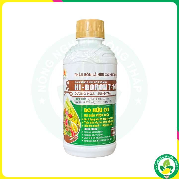 Phân Bón Lá HI-BORON 7-14 BO HỮU CƠ (chai 500ml)