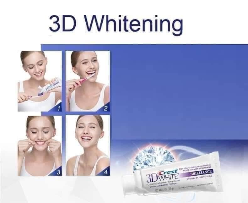 Kem đánh răng trắng răng Crest 3D White Brilliance 116g