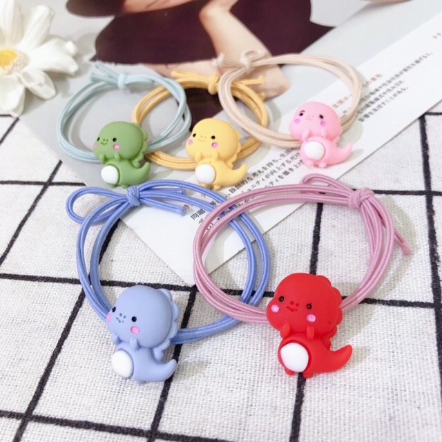 Dây buộc tóc, Khủng Long Béo set 5 dây- THOI TRANG NALE