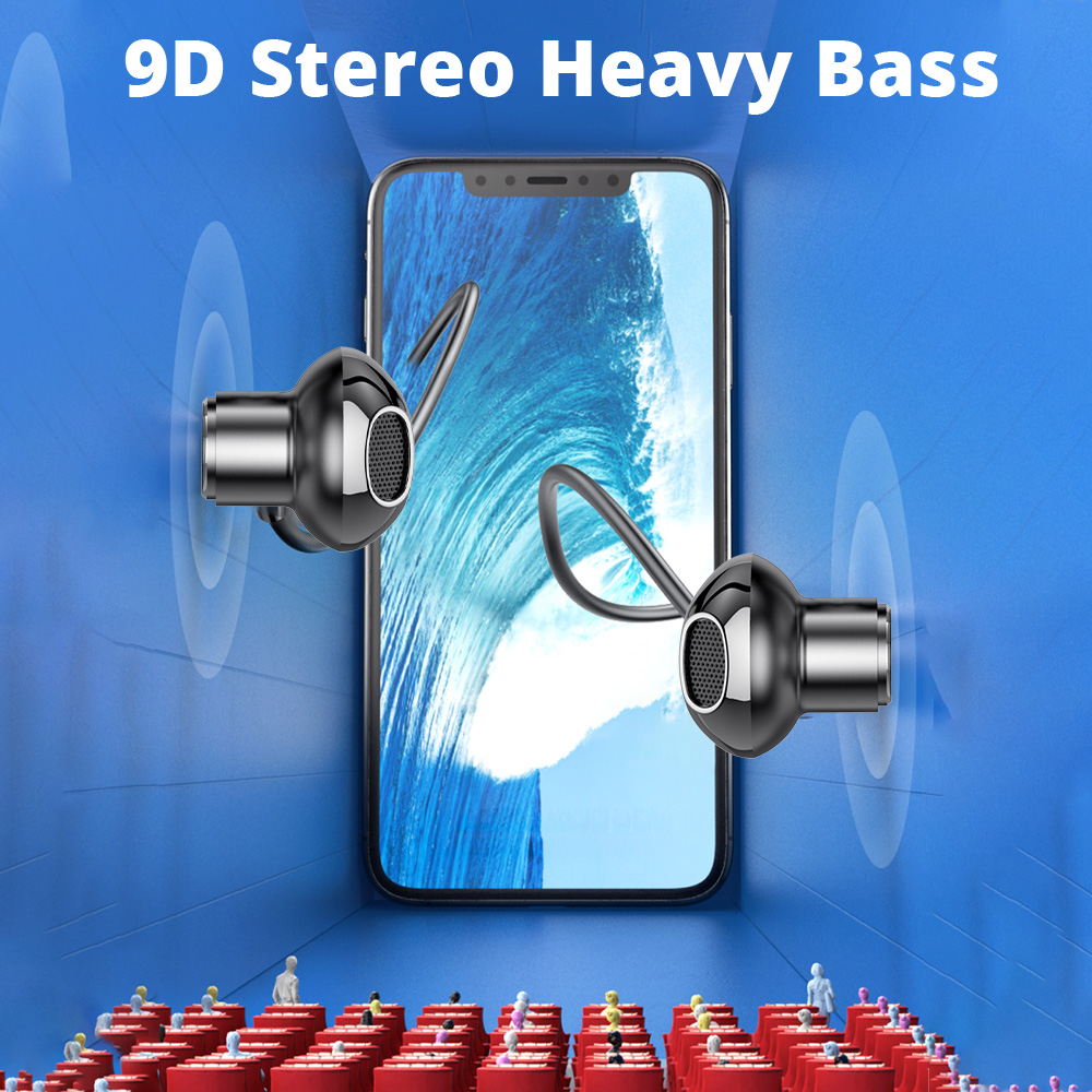 100 giờ chơi nhạc Tai nghe Bluetooth đeo cổ IPX5 Thể thao chống nước Tai nghe không dây Bluetooth 5.0 Tai nghe không dây Tai nghe không dây Hiệu ứng âm trầm Âm thanh vòm 9D Tai nghe âm thanh nổi có Mic