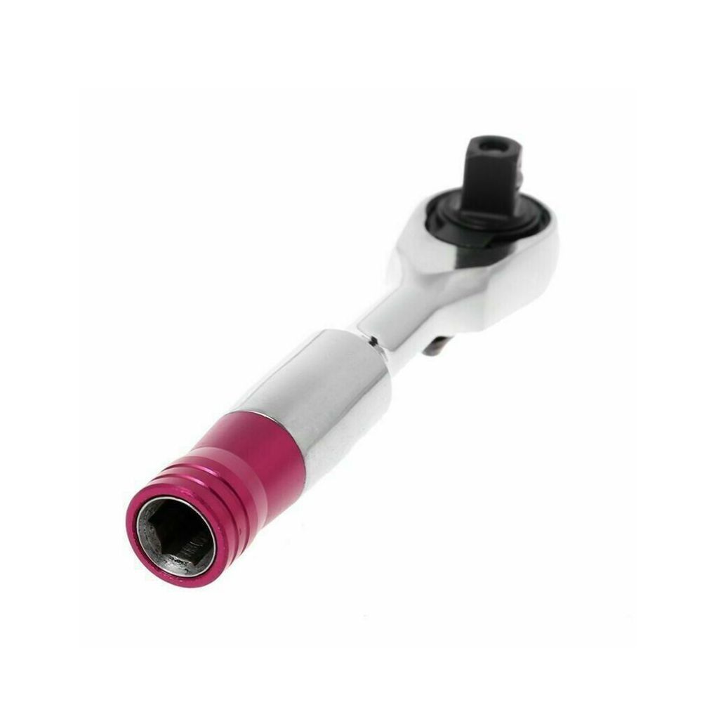 RLOWIN 85/100mm Đầu tua vít bánh cóc Tháo nhanh Dụng cụ sửa chữa tay Bộ dụng cụ cờ lê ổ cắm Cờ lê rìu 1/4inch Cờ lê mô-men xoắn mini Cờ lê tay cầm bánh cóc