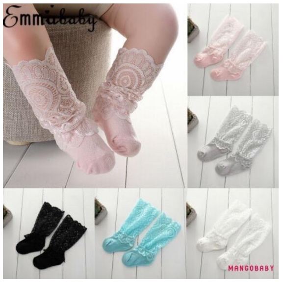 [HCM]Tất ren xinh dài tới gối cho bé