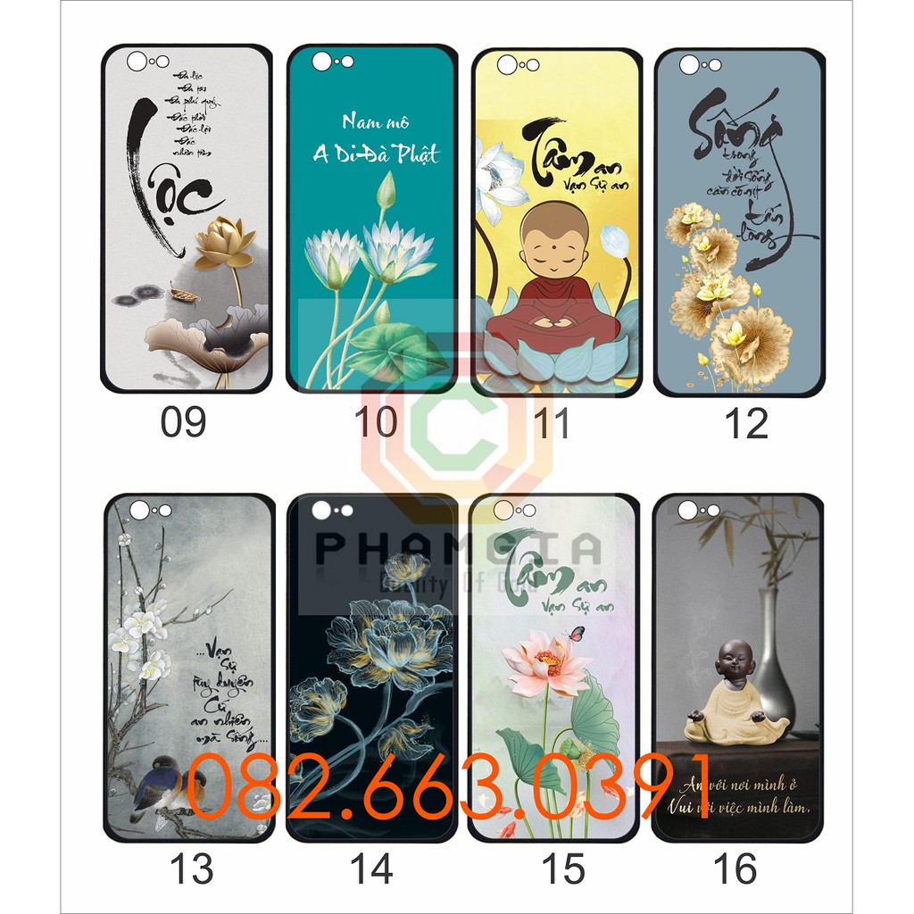 Ốp lưng ép kính Iphone 5/5s/6/6s/6plus/6s plus/7/8/7plus/8plus in hình thư pháp