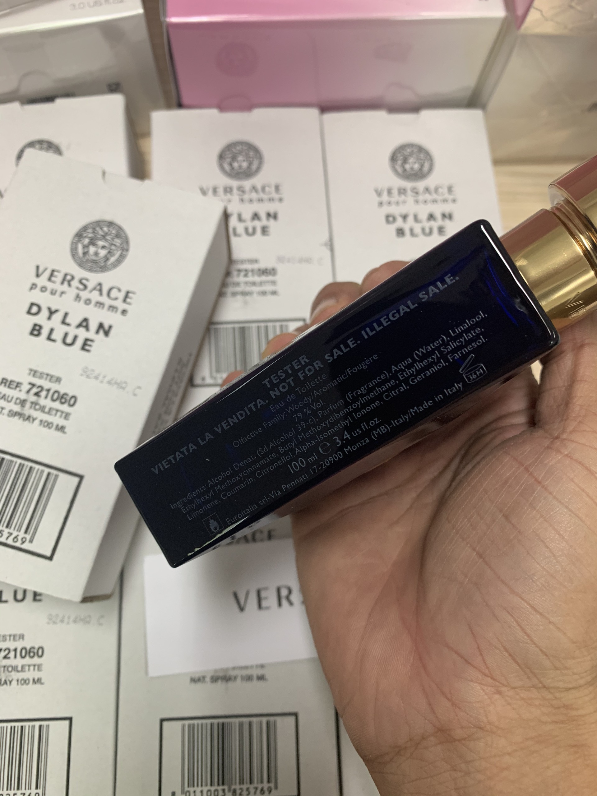 Nước Hoa Tester Versace Dylan Blue Pour Homme 100ml (hộp Carton)
