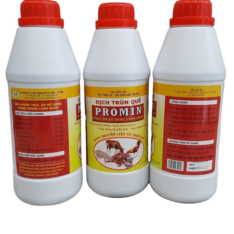 DỊCH TRÙN QUẾ PROMIN NUÔI GÀ CHAI 1 LIT