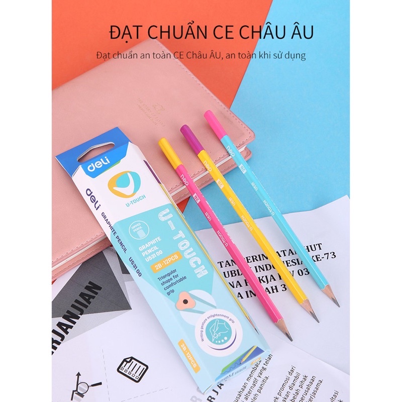 Hộp 12 Cây Bút Chì Gỗ EU53100 - Deli