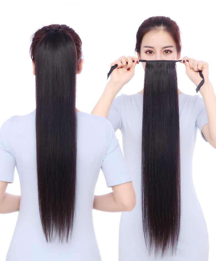 Straight Hair Wig 60cm D13L 💖 Freeship 💖 Women's Long Ponytail Wigs, Women's Ponytail Wigs, Women's Hair Tie Wigs Wholesale 35K