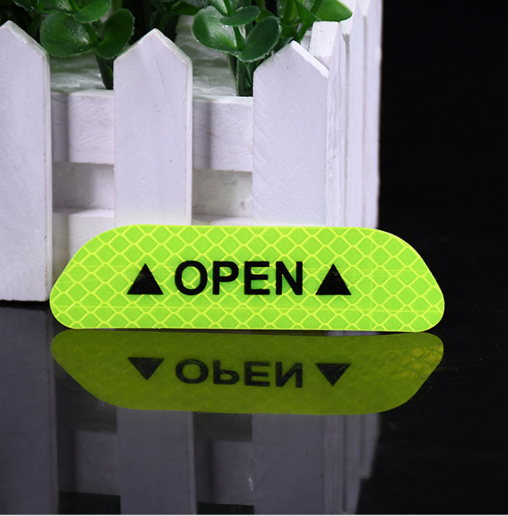 Bộ 4 miếng decal phản quang dán cánh cửa ô tô open cao cấp azone