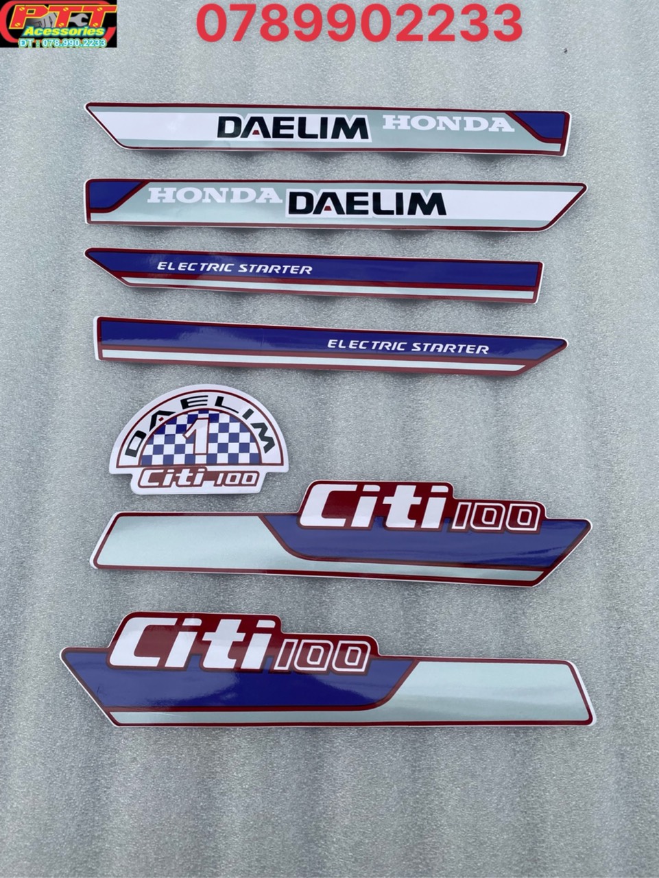 Bộ tem xe citi daelim 100