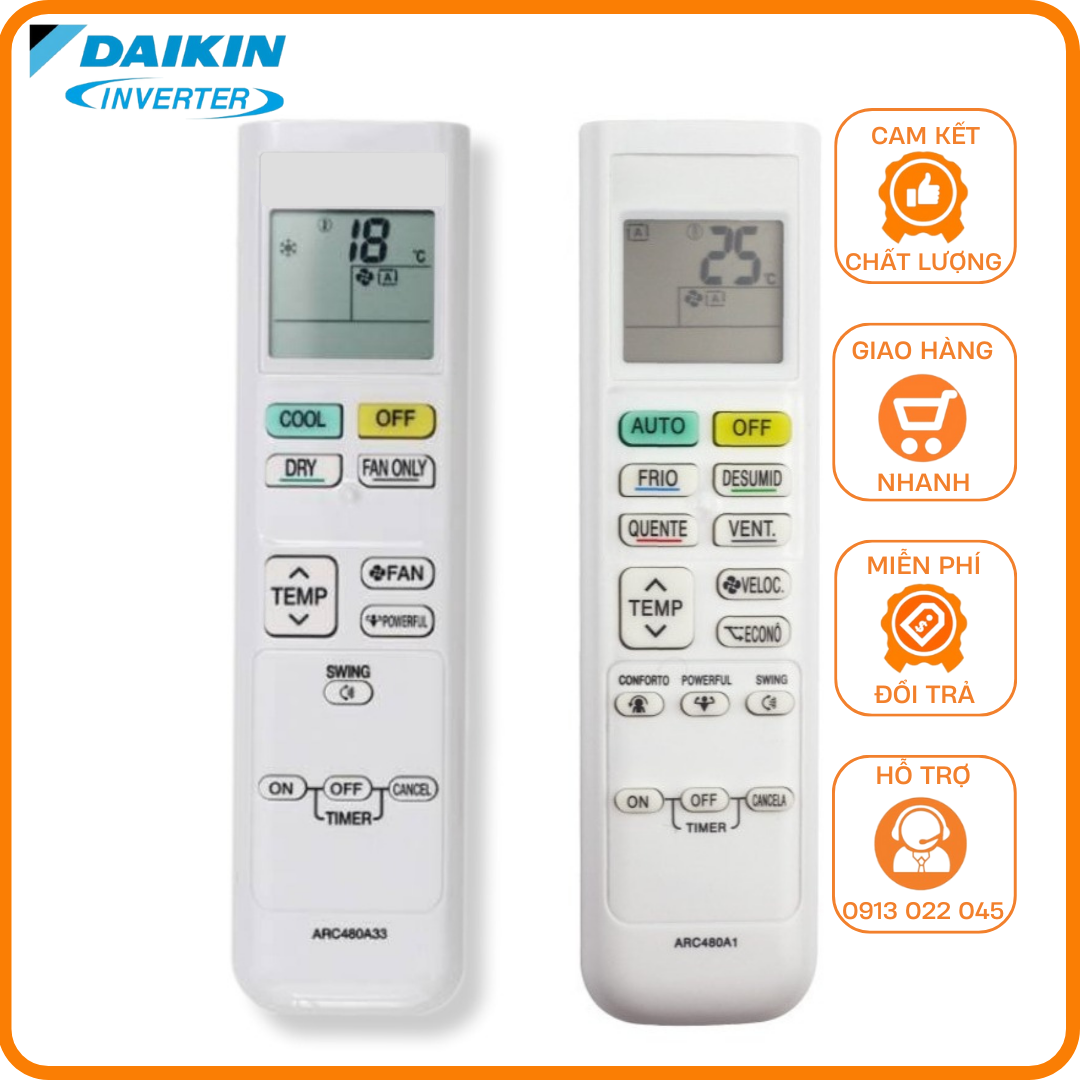 Điều khiển điều hoà DAIKIN - Remote máy lạnh DAIKIN