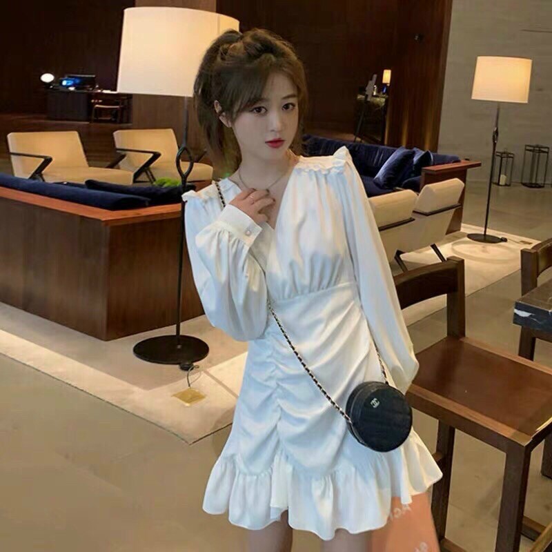 ( SIÊU KHUYẾN MÃI) ĐẦM KATE ĐUÔI CÁ CỔ ĐẮP TAY DÀI SIÊU XINH