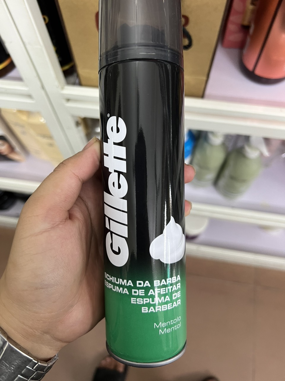 Bọt Cạo Râu Gillette Schiuma Mentolo 300ml