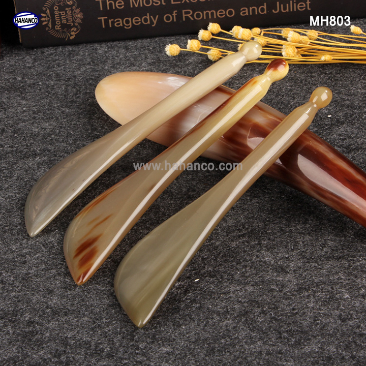 Dụng cụ massage ấn huyệt bằng sừng đầu vát đánh bay vết nhăn da mặt không cần dùng kem dưỡng