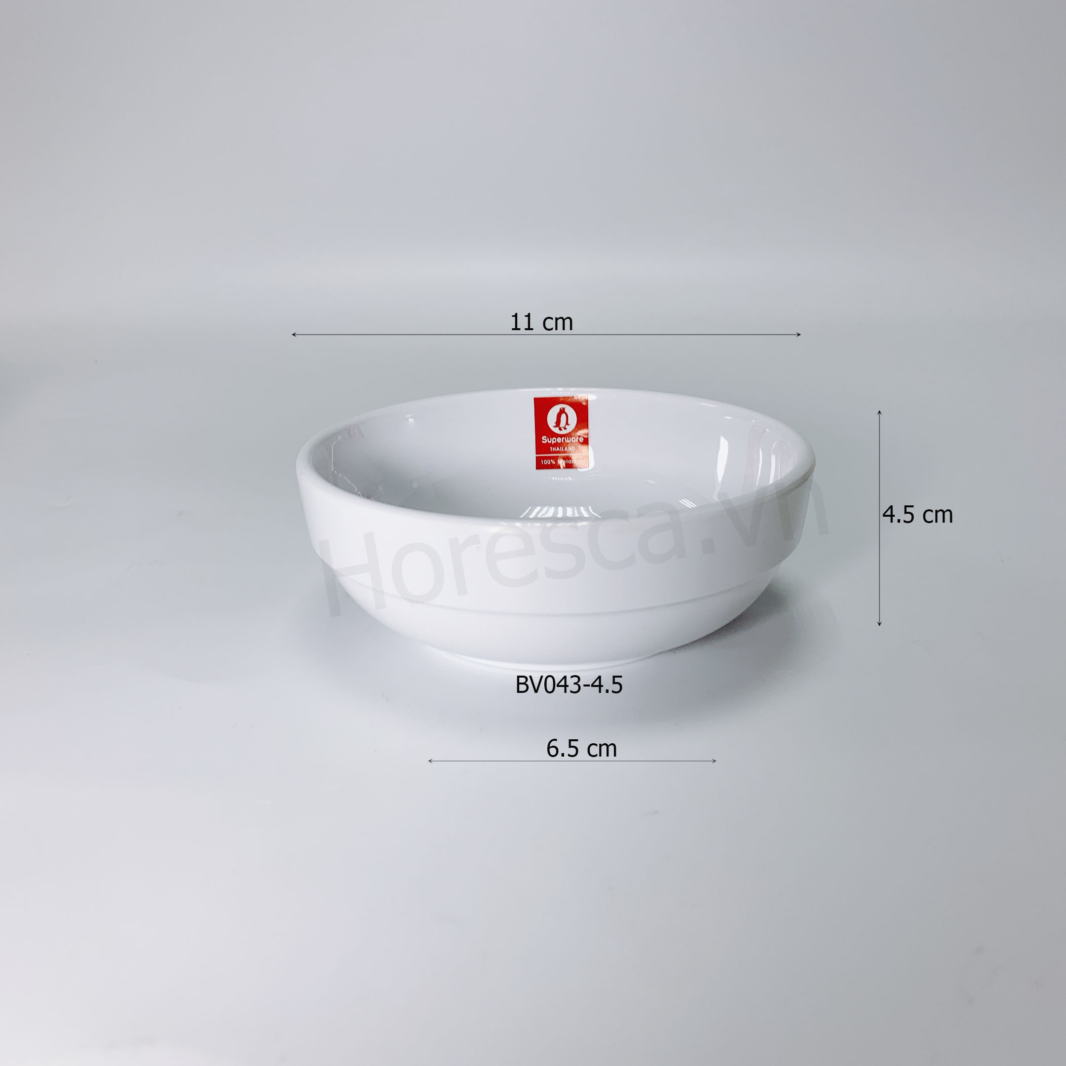 Bộ chén bát ăn cơm SUPERWARE Nhựa phíp 100% Melamine Trắng