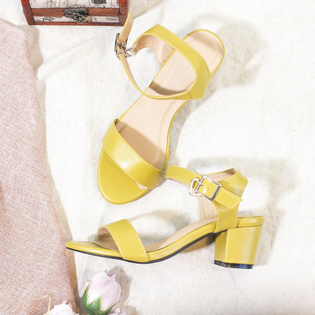 Giày Sandal Cao Gót 5cm Quai Ngang 3720