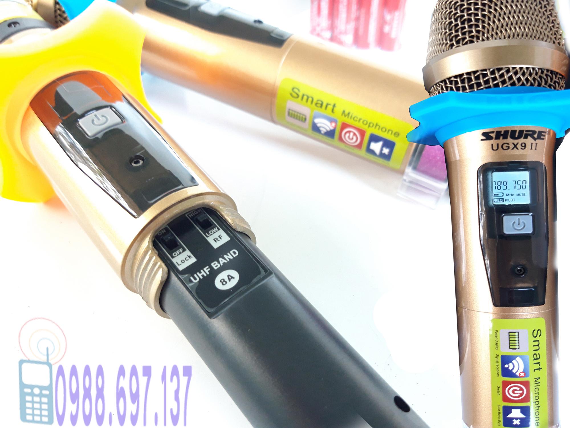 [Loại1] micro không dây cao cấp SHURE UGX 9 II - micro karaoke