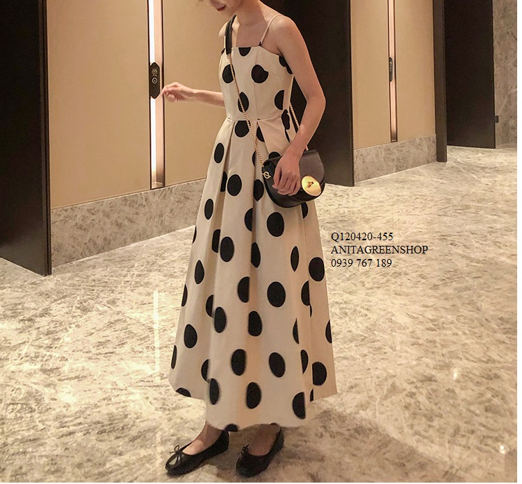 Q120420  ĐẦM MAXI CHẤM BI