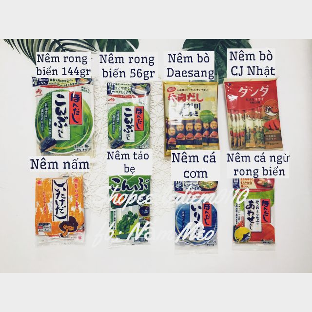 Hạt Nêm Nhật Các Loại Cho Bé  ăn dặm