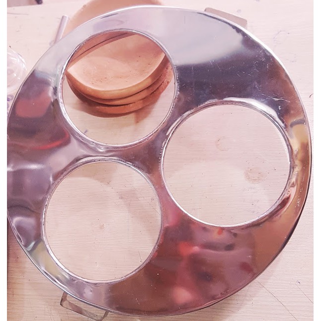 Khuôn bánh xèo inox 3 chén