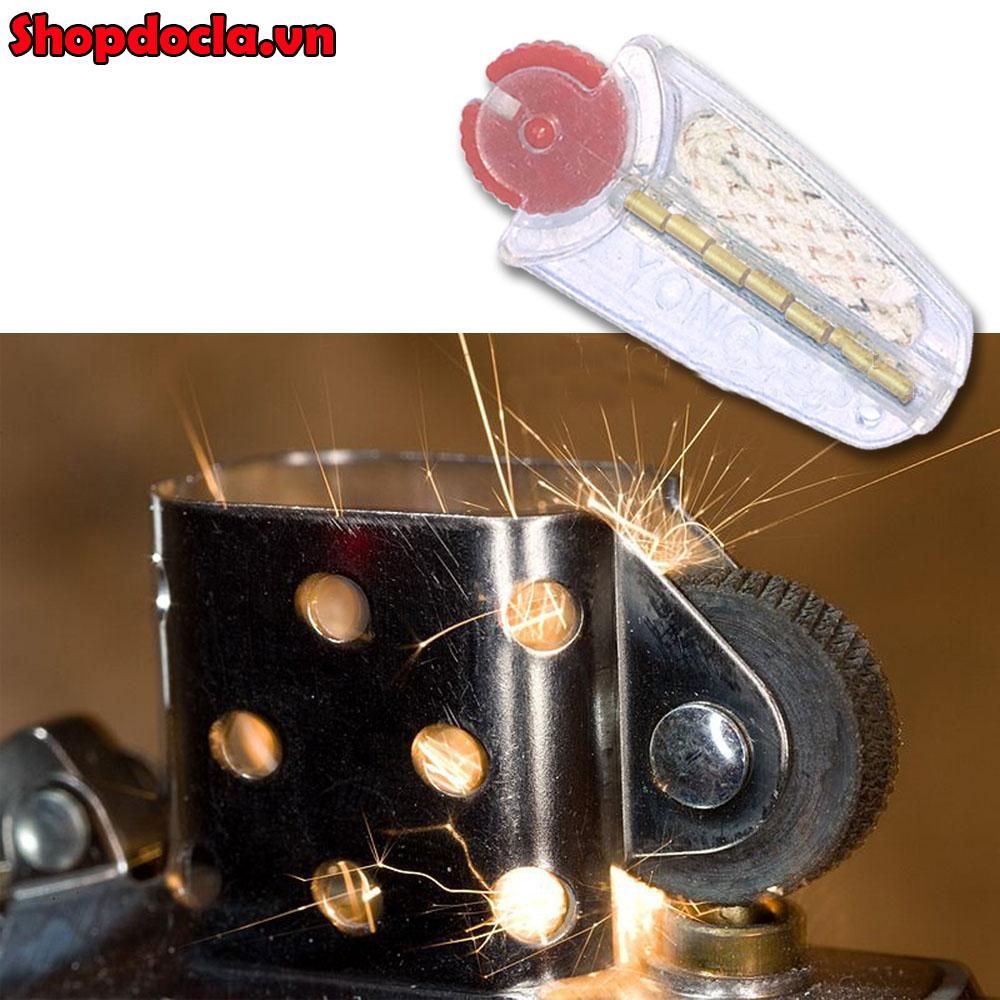 2 Vĩ đá lửa zippo kèm Tim (Bấc) ,đá zippo , bấc zippo ( 2 dây bấc 14 viên đá )
