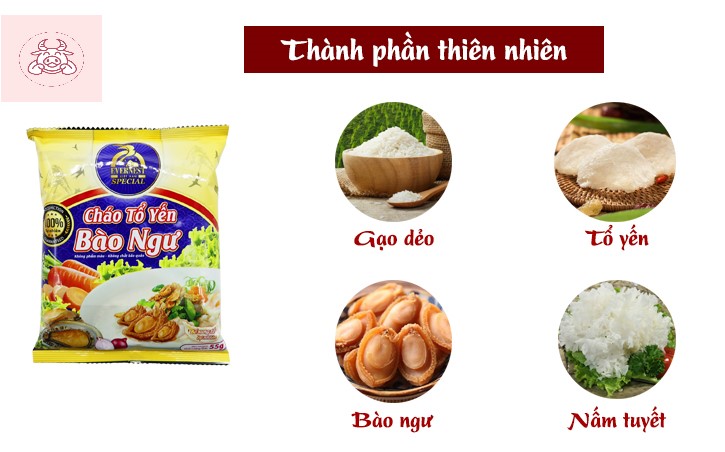 Combo 10 gói Cháo Tổ Yến Bào Ngư (55g/gói)