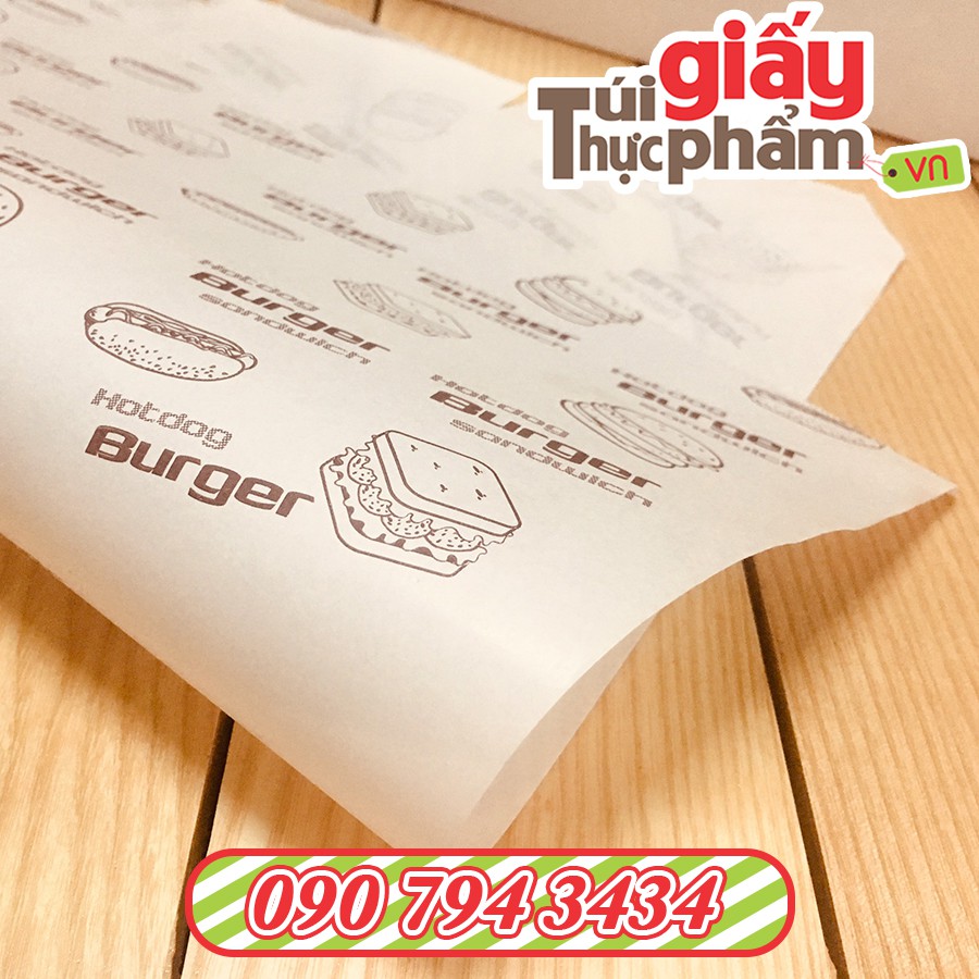 [Giá gốc]Cuộn Giấy Gói Thực Phẩm In Sẵn (40gsm)