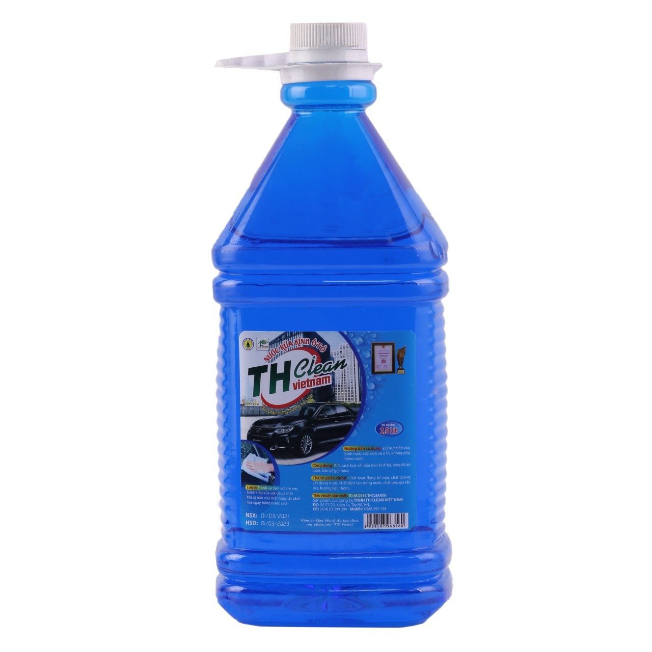 (COMBO 6 CAN TIẾT KIẸM) Nước rửa kính ô tô chính hãng cao cấp TH CLEAN can 2,5 lít sử dụng trực tiếp cho mọi loại xe