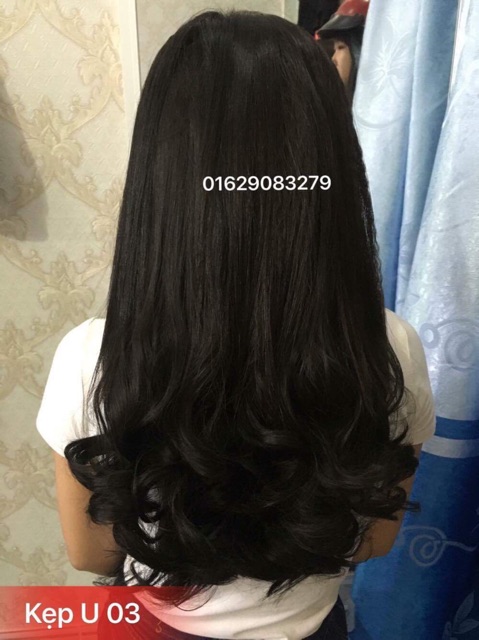Tóc Giả Nữ Tóc Kẹp Chữ U- Mã Ku08 Bấm Phồng
