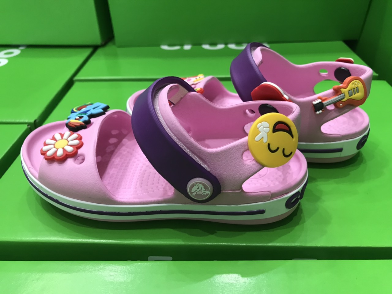 SANDAL CROCSBAND KIDS MÀU HỒNG NHẠT