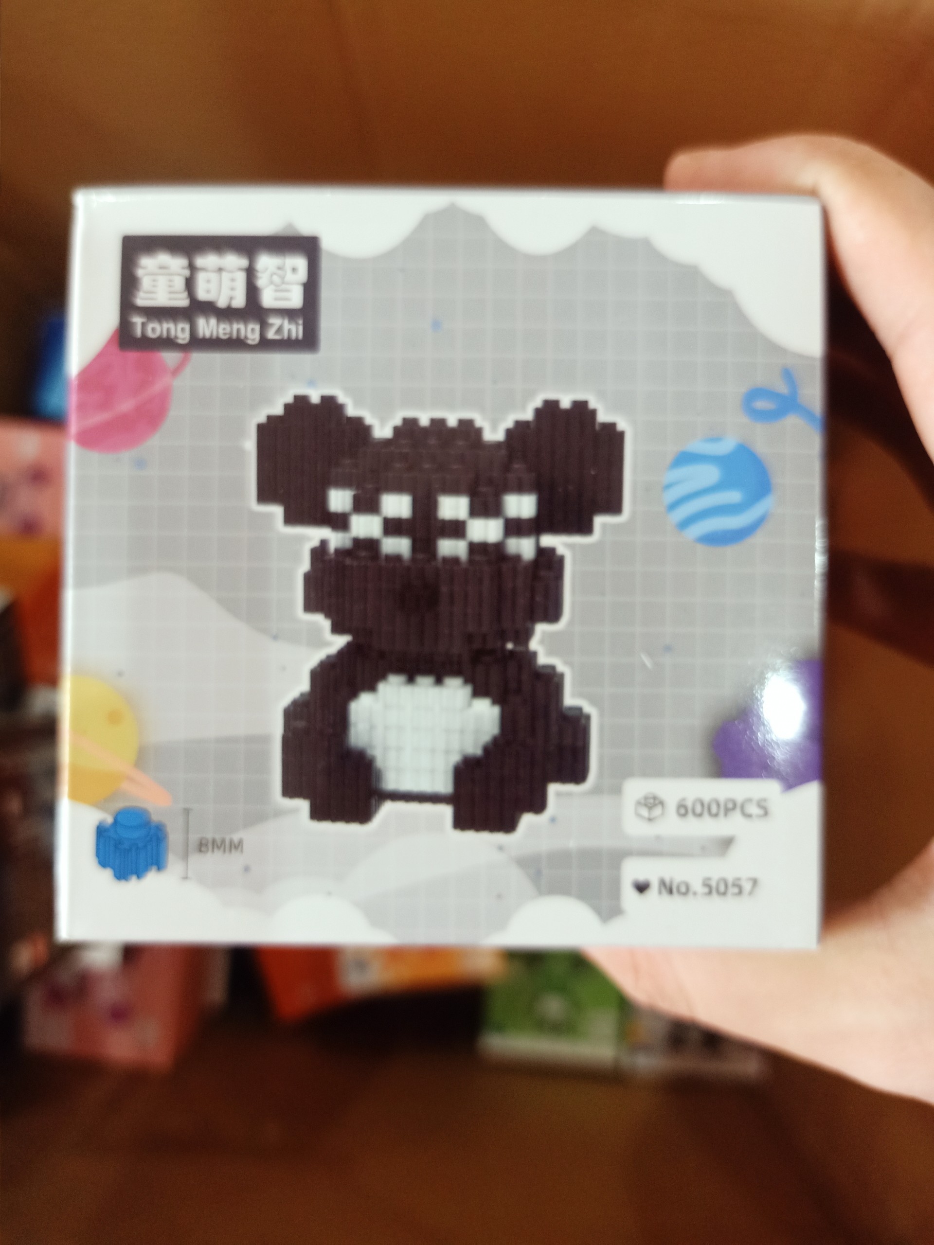 Mô hình lắp ráp hình gấu bearbrick dễ thương. Mô hình lego.