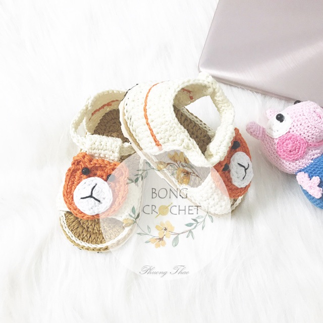 Sandal gấu len ? xinh cho bé yêu ???
