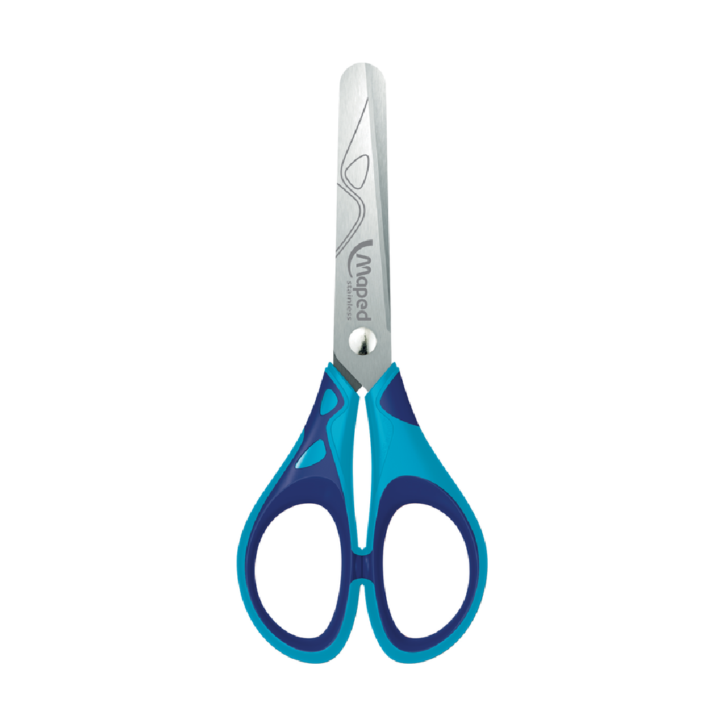 MAPED - Kéo học sinh PULSE SOFT 13cm (tay cầm mềm, đầu tròn) - 1 cây