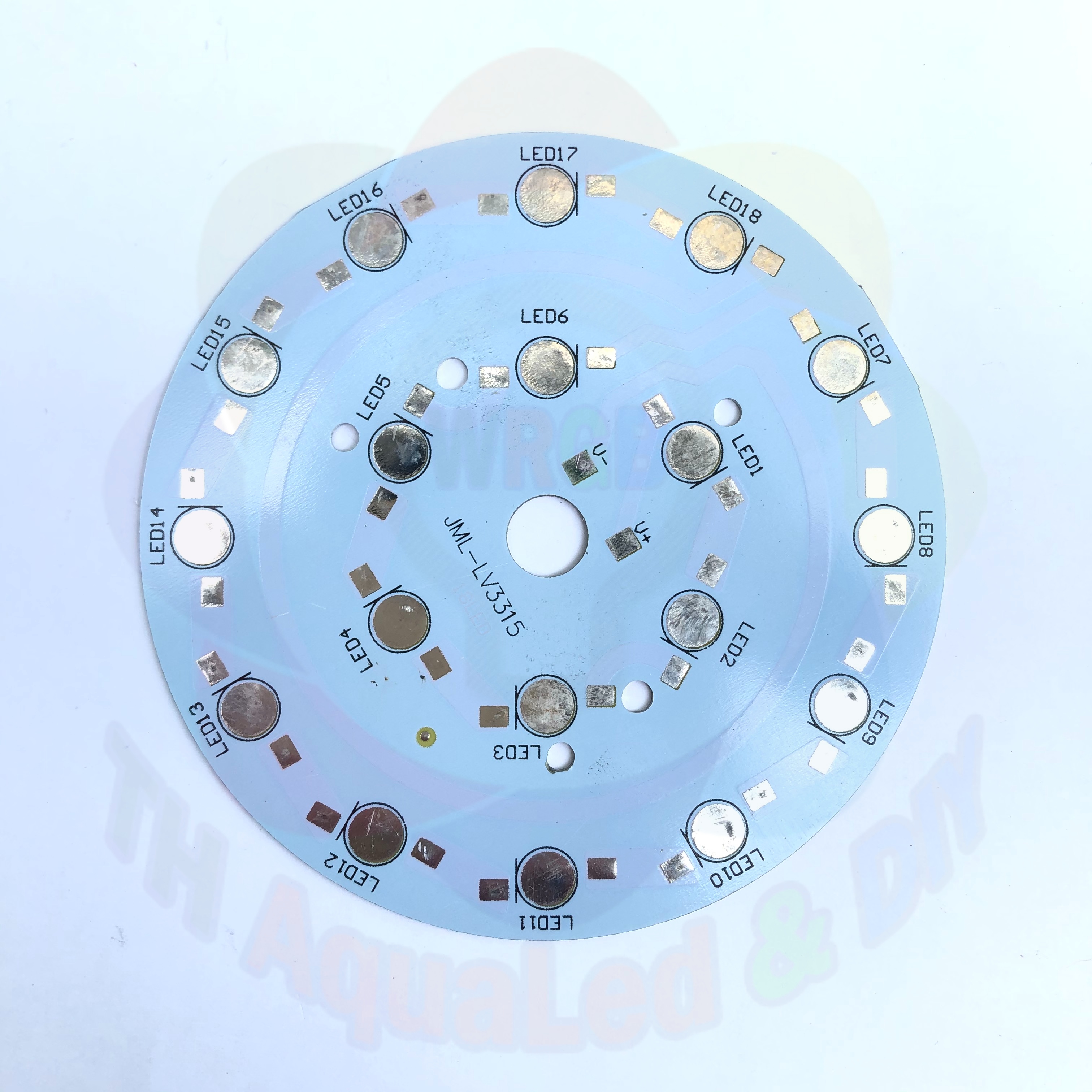 Mạch LED tròn 18 chip 100mm đế mạch 18 led nối tiếp sử dụng led luxeon mạch chuẩn dày tối ưu hóa điện năng và công suất