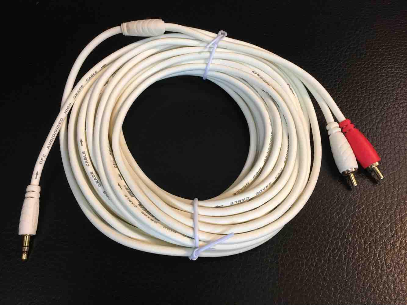BÁO GIÁ Mã Hs Dây Cáp Tín Hiệu | Shopee Lazada Sendo Tiki mới nhất 52 Dây cáp tín hiệu 1đầu 3.5 ra 2đầu Bông Sen AV RCA dài 10M Choseal