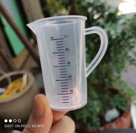 Ca đong định lượng pha chế nhựa dày đủ size