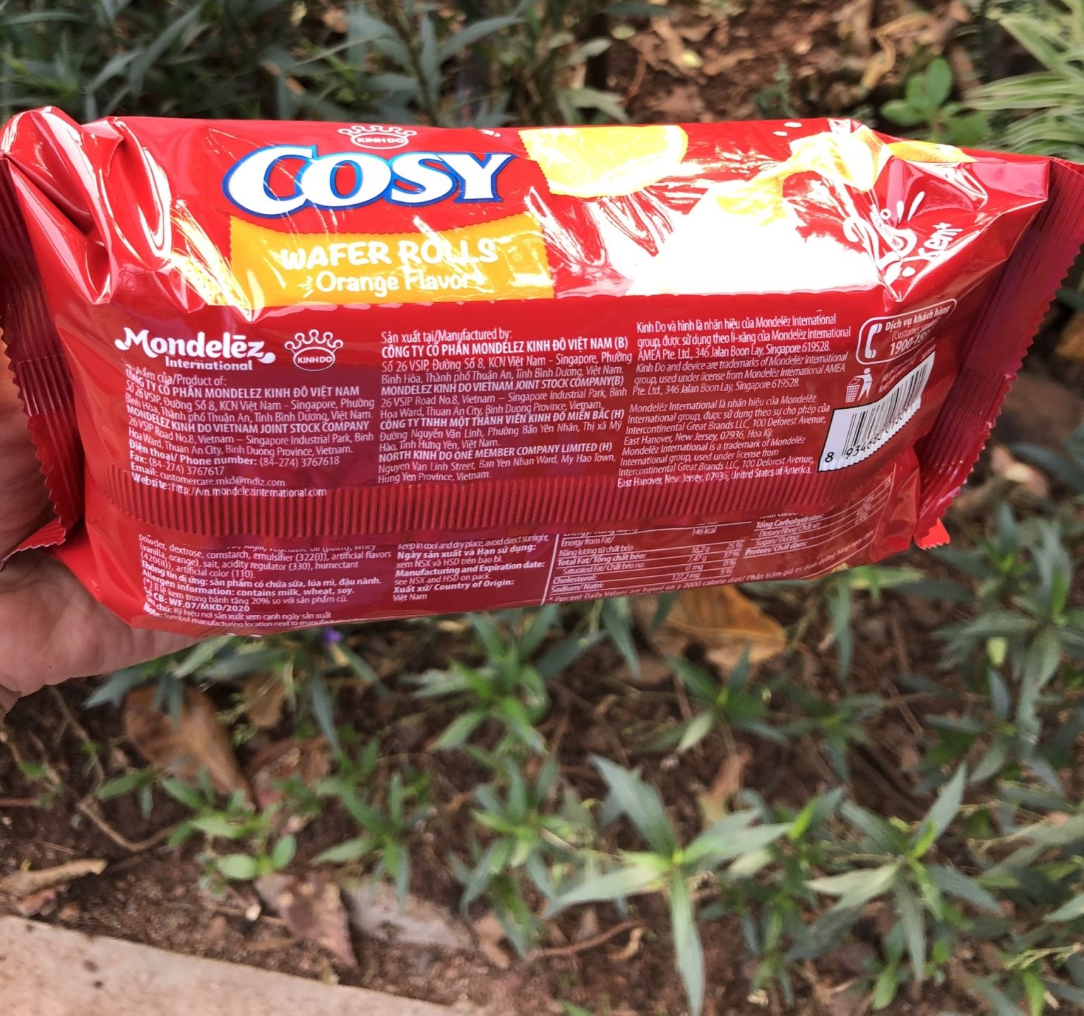Bánh Quế Cosy Đủ Vị 135g (socola, lá dứa, dâu, cam)