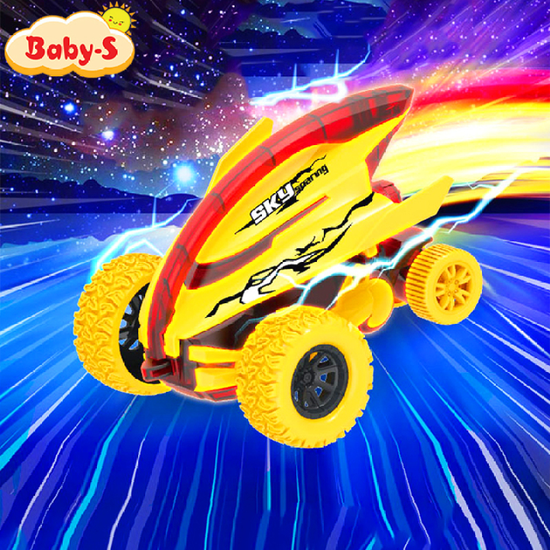 Xe đồ chơi cho bé, Xe ô tô đồ chơi địa hình dáng cá mập nhào lộn 360 độ giảm xóc và chạy đà cực mạnh bằng nhựa nguyên sinh ABS Baby-S – SDC053